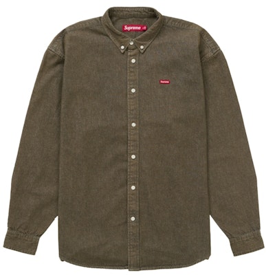 Supreme Small Box Denim Shirt Olive Buy Supreme Small Box Denim Shirt Olive