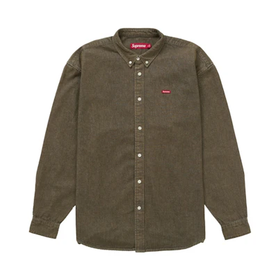 Supreme Small Box Denim Shirt Olive
