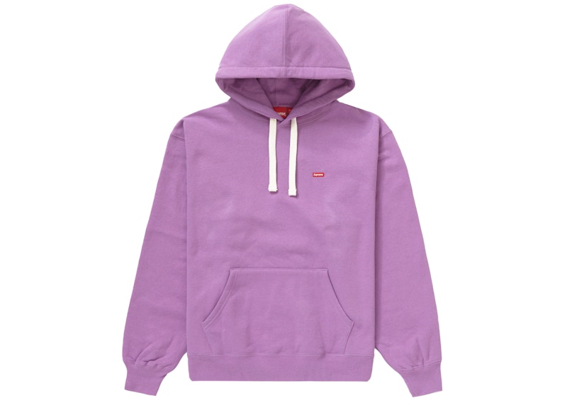 Supreme Small Box Drawcord Hooded Sweatshirt Purple