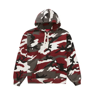 Supreme Small Box Drawcord Hooded Sweatshirt Red Camo