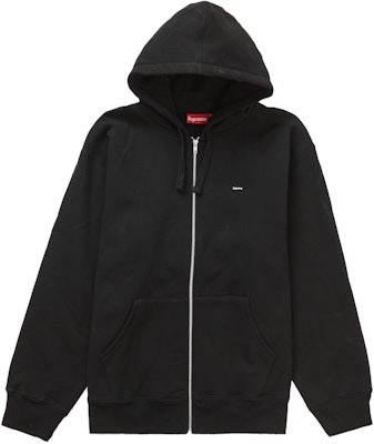 Supreme Small Box Drawcord Zip Up Hooded Sweatshirt Black - Novelship