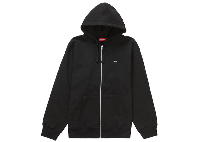 Supreme Small Box Drawcord Zip Up Hooded Sweatshirt Black