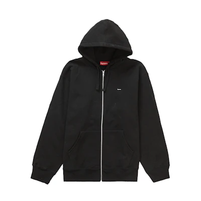 Supreme Small Box Drawcord Zip Up Hooded Sweatshirt Black