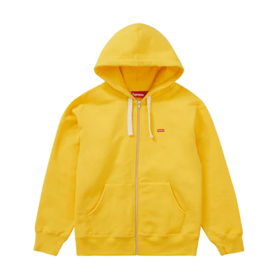 Supreme Small Box Drawcord Zip Up Hooded Sweatshirt Yellow