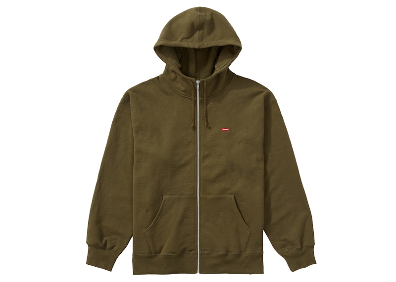 Supreme Small Box Facemask Zip Up Hooded Sweatshirt (FW21) Dark Olive