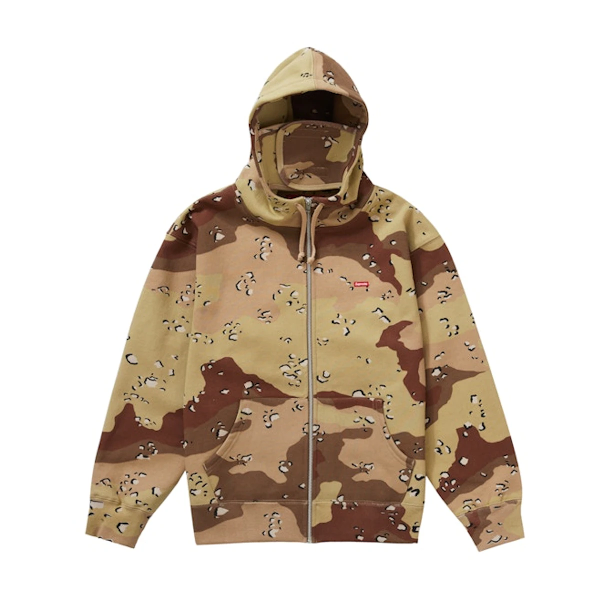Buy Supreme Small Box Facemask Zip Up Hooded Sweatshirt Chocolate Buy Supreme Small Box Facemask Zip Up Hooded Sweatshirt Chocolate
