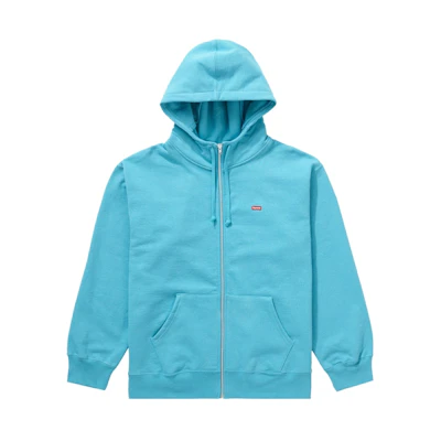 Supreme Small Box Facemask Zip Up Hooded Sweatshirt (FW21) Cyan