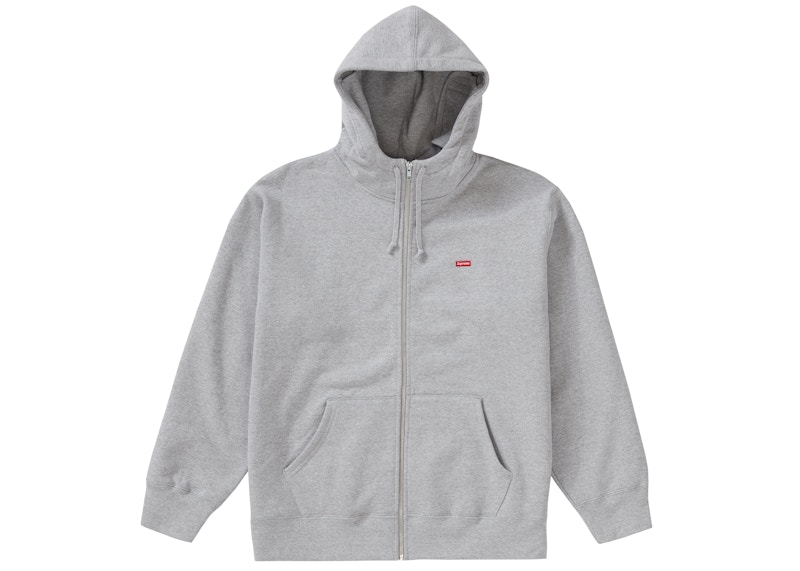 Supreme Small Box Facemask Zip Up Hooded Sweatshirt Heather Grey 圖 2
