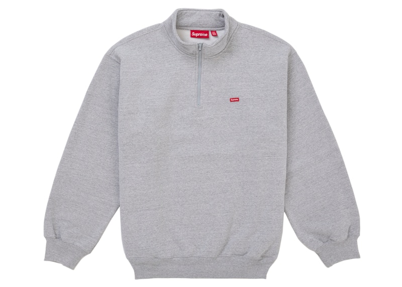 Supreme Small Box Half Zip Pullover (SS26) Heather Grey