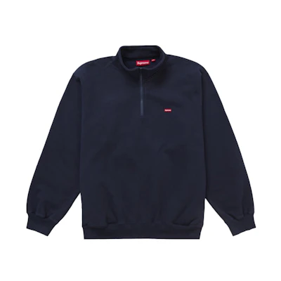 Supreme Small Box Half Zip Pullover Navy
