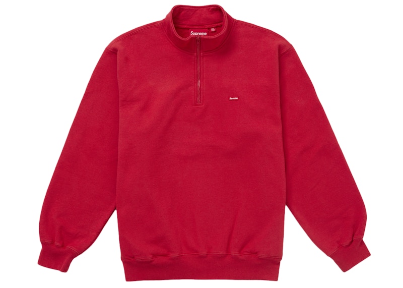 Supreme Small Box Half Zip Pullover Red