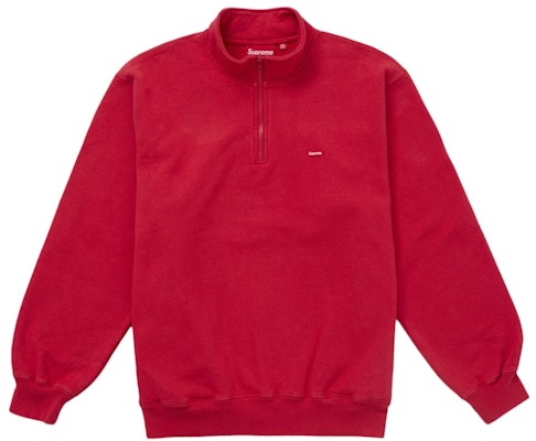 Supreme Small Box Half Zip Pullover Red Buy Supreme Small Box Half Zip Pullover Red