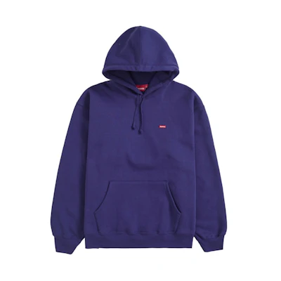 Supreme Small Box Hooded Sweatshirt (SS24) Washed Navy