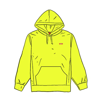 Supreme Small Box Hooded Sweatshirt Bright Yellow