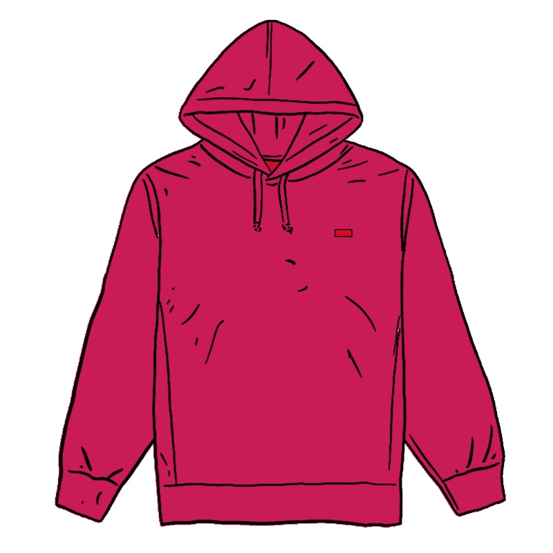Supreme Small Box Hooded Sweatshirt Fuchsia
