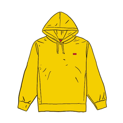 Supreme Small Box Hooded Sweatshirt Lemon