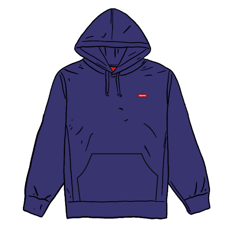 Buy Supreme Hoodie Kecil Kotak Biru Tua Terlaris