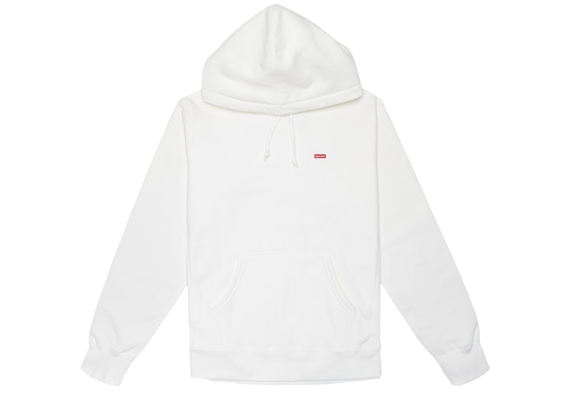 Buy Supreme小方框连帽卫衣白色