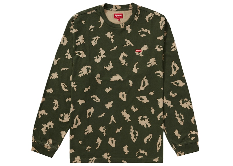 Buy 至尊小盒長袖T恤（2021年秋冬）橄欖俄羅斯迷彩