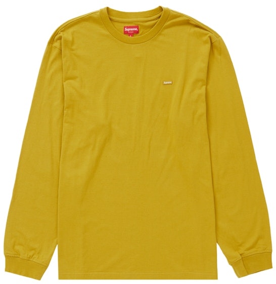 supreme-small-box-l-s-tee-fw-22-dark-yellow