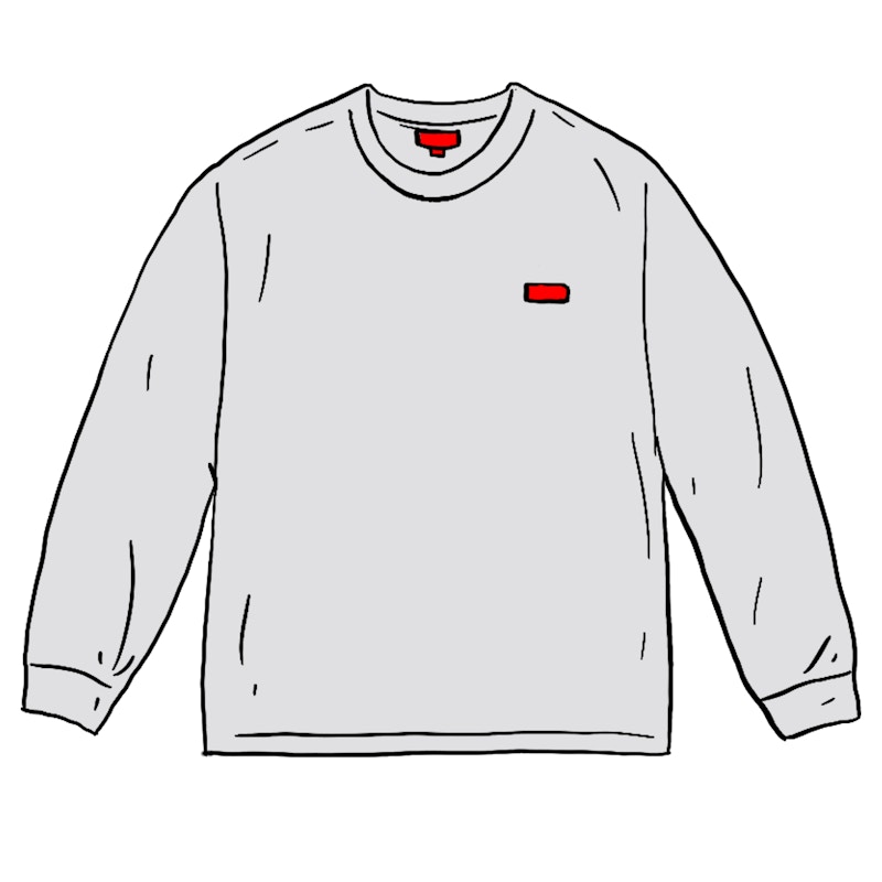 Supreme Small Box L/S Tee (SS21) Ash Grey