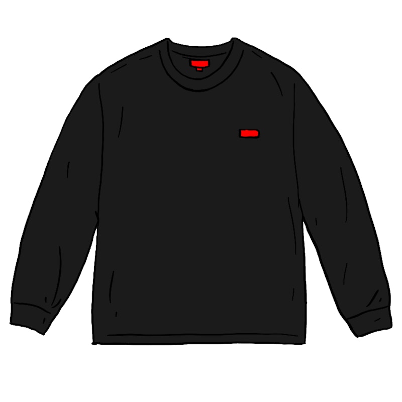 Supreme Small Box L/S Tee (SS21) Black