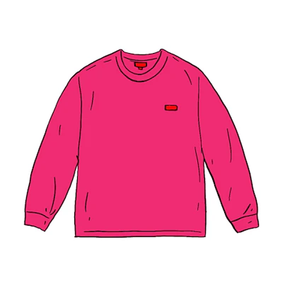 Supreme Small Box L/S Tee (SS21) Fuchsia