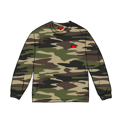 Supreme Small Box L/S Tee (SS21) Tigerstripe Camo