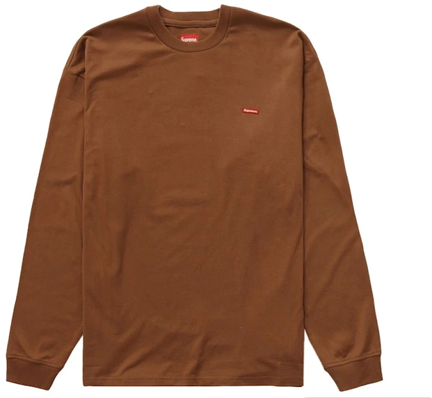 supreme-small-box-l-s-tee-ss-22-brown