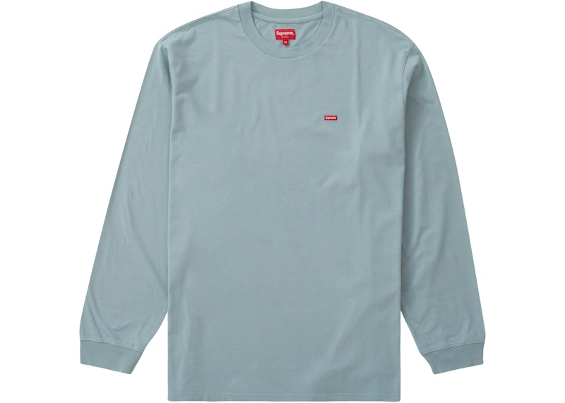 Buy Supreme小盒标志长袖T恤(SS23)浅灰蓝色
