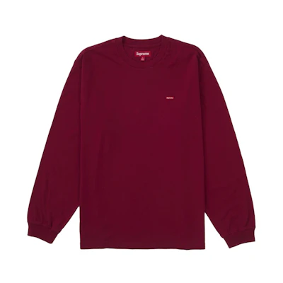 Supreme Small Box L/S Tee (SS25) Cardinal