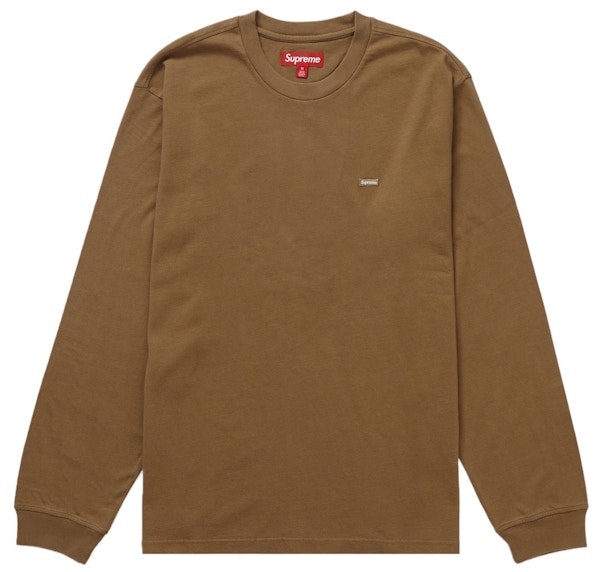 supreme-small-box-l-s-tee-light-brown