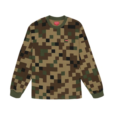 Supreme Small Box L/S Tee Olive Digi Camo