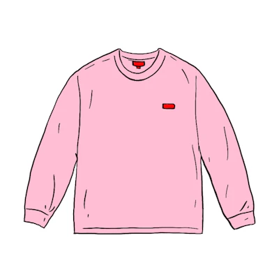 Supreme Small Box L/S Tee Pink