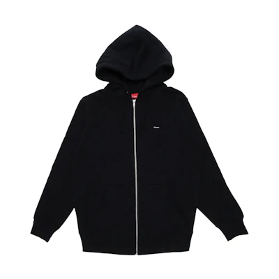 Supreme Small Box Logo Zip Up Hooded Sweatshirt Black