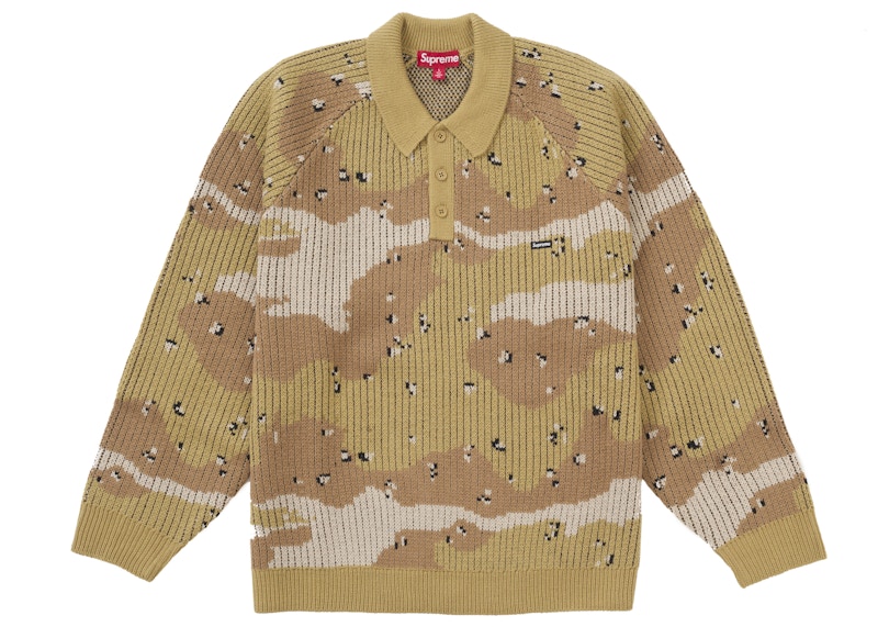 Supreme Small Box Polo Sweater (FW24) Desert Camo
