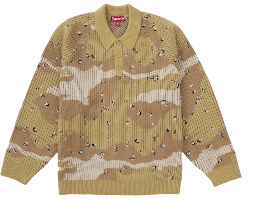 Supreme Small Box Polo Sweater (FW24) Desert Camo Buy Supreme Small Box Polo Sweater (FW24) Desert Camo