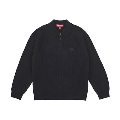 Supreme Small Box Polo Sweater (FW25) Black