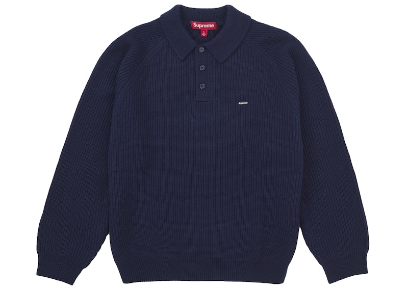 Supreme Small Box Polo Sweater (FW25) Navy