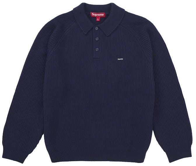 supreme-small-box-polo-sweater-fw-25-navy