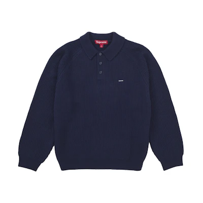 Supreme Small Box Polo Sweater (FW25) Navy
