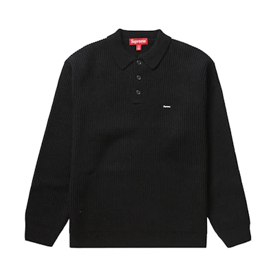 Supreme Small Box Polo Sweater Black