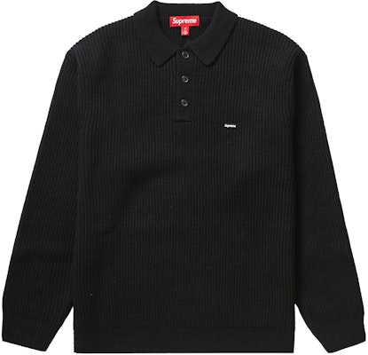 Supreme Small Box Polo Sweater Black Novelship