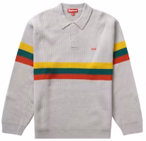 Supreme Small Box Polo Sweater Grey Supreme Small Box Polo Sweater Grey