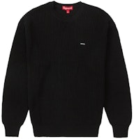 Supreme Small Box Ribbed Sweater Black Supreme Small Box Ribbed Sweater Black