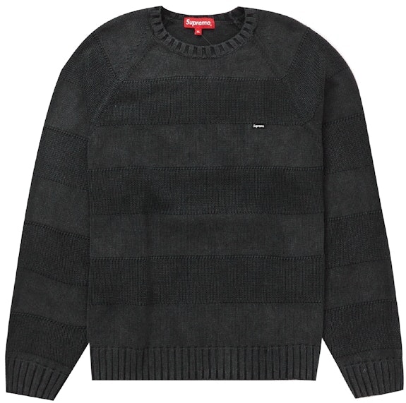 supreme-small-box-stripe-sweater-black