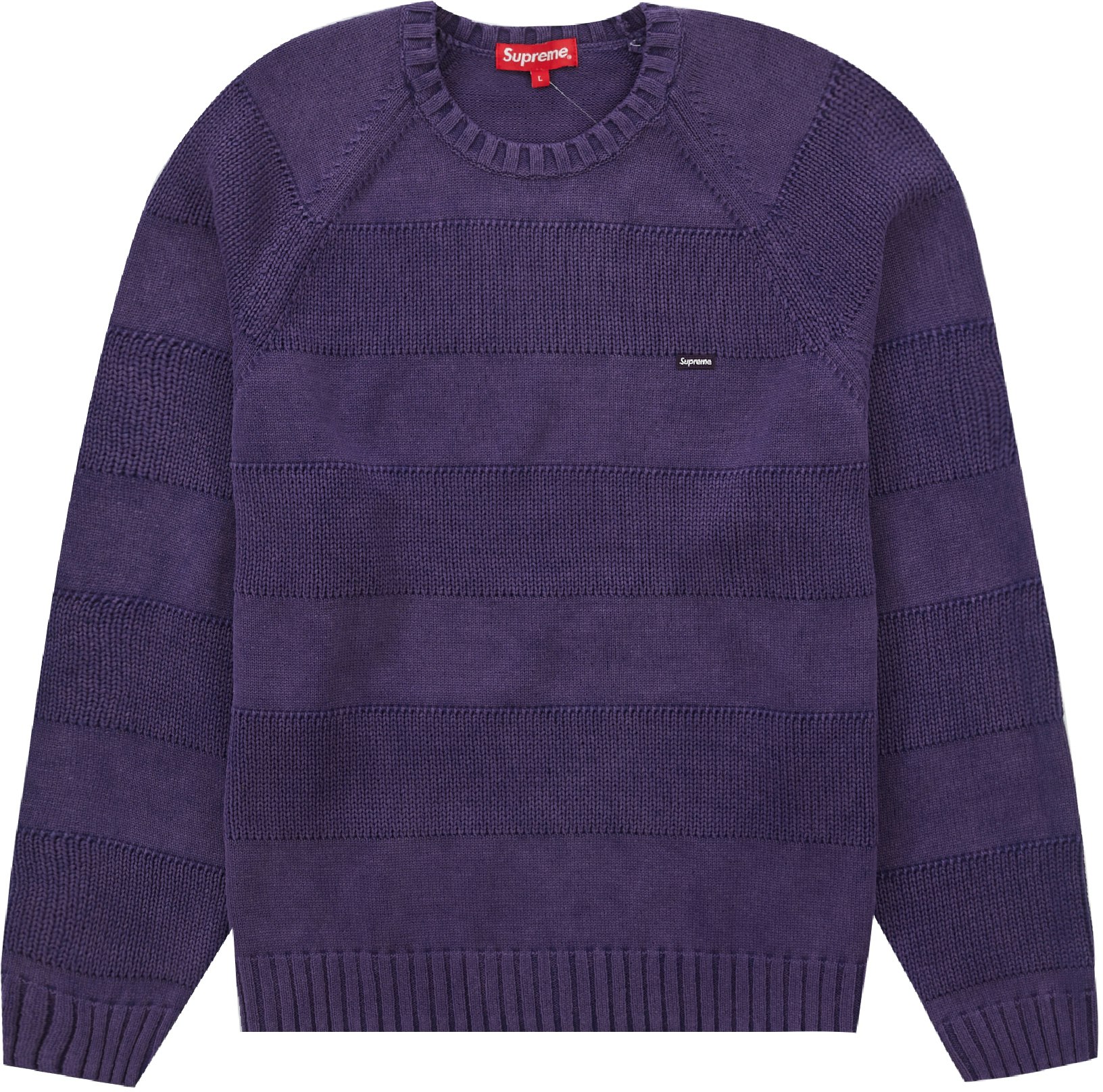 Supreme Small Box Stripe Sweater Purple-