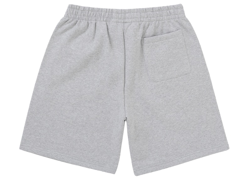 Order Supreme Small Box Sweatshort (SS25) Heather Grey Seluar Pendek Kelabu.