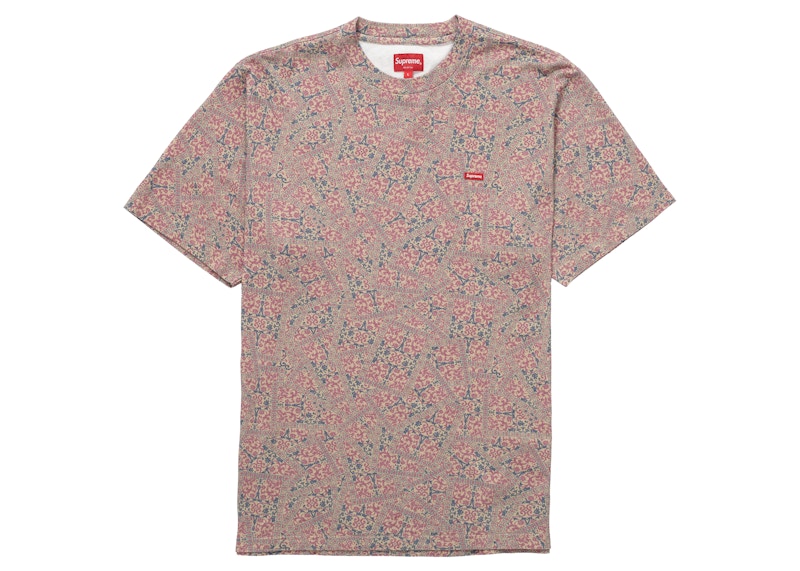 Supreme Small Box Tee Khaki Floral Cards