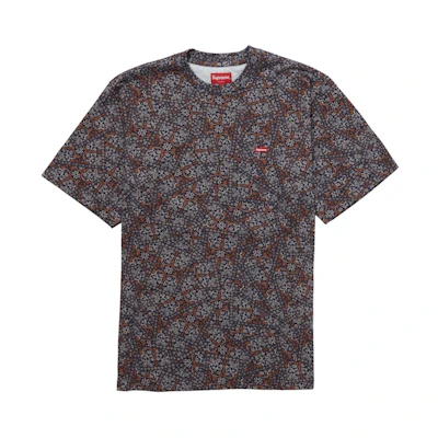 Supreme Small Box Tee Navy Floral Cards